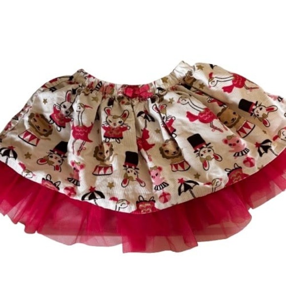 Gymboree Other - Gymboree Girls Circus Animals‎ Corduroy Skirt Sz 3T